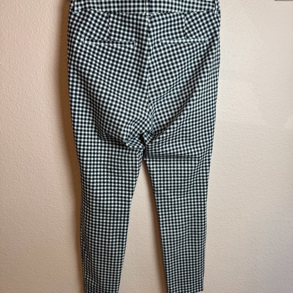 Old Navy High Rise Pixie Pants Sz 6 Green Plaid - Picture 2 of 6